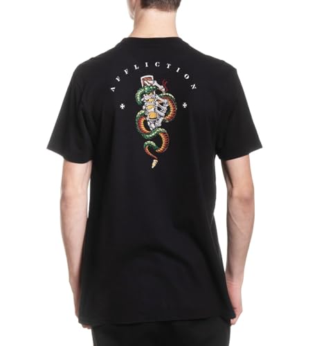Affliction Men's Core Graphic T-Shirt, Short Sleeve Crew Neck Y2K (US, Alpha, X-Large, Regular, Regular, Black (Viva El Tequila)) - Image 2