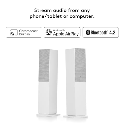 Audio Pro A48 Speakers - Wireless, Premium HiFi Sound, Wireless Surround Sound System for TV, MultiRoom, WiFi - Home Theater, White - Image 7