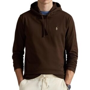 POLO RALPH LAUREN Mens Jersey Hooded T-Shirt Nutmeg Brown Large