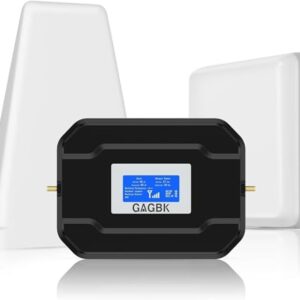 2025 Cell Phone Signal Booster on Band 2/4/5/12/13/17/25/66 for 5G, Up to 5500sqft, Black