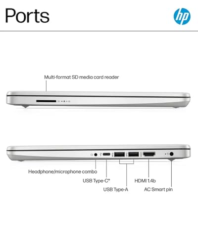 HP Business Student Laptop Computer - Windows 11 Pro & Microsoft Office Lifetime | 14 inch HD | AI-Powered, 12 Hr Batter | HP N-Serious Laptop| 16GB RAM, 128GB UFS, 256GB Extend Micro SD | Silver - Image 8