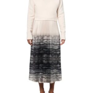 AllSaints Women’s Dresses Celilia Pleat Dress Cecilia Ecru White S