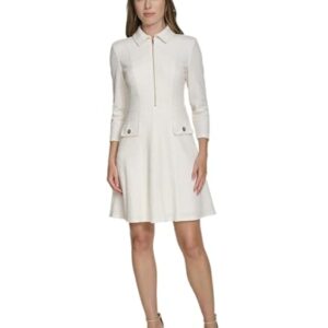 Tommy Hilfiger Women’s Dresses Shirtdress,Cream,6P