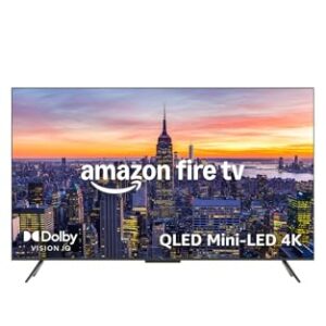 Amazon Fire TV 85″ Omni Mini-LED Series, QLED 4K UHD smart TV, Dolby Vision IQ, 144hz gaming mode, Ambient Experience, hands-free with Alexa, 2024 release