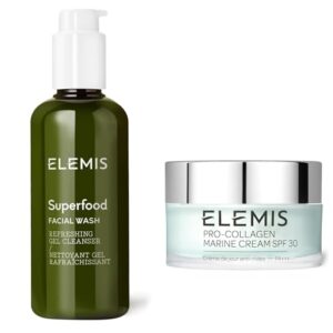 ELEMIS Superfood Facial Wash and ELEMIS Pro-Collagen Marine Cream with SPF 30