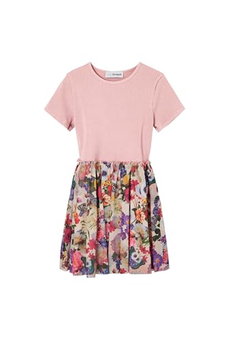 Desigual Little Girl's Combination Floral Dress Red
