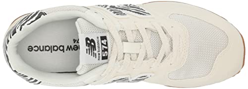 New Balance Kids 574 V1 70s Racing Lace-up Sneaker, SEA Salt/Black/Stone Pink, 5 W Big Kid (8-12 Years) - Image 5