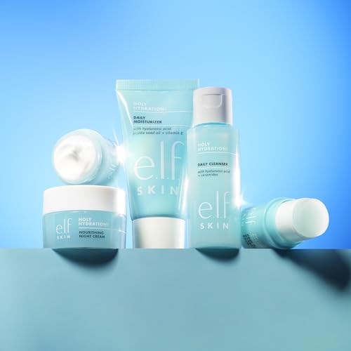 e.l.f. Skin Holy Hydration! Jet Set Travel-Friendly Hydrating Skincare Kit with Cleanser, Balm, Moisturizer, Eye & Night Cream, Vegan & Cruelty-Free - Image 2