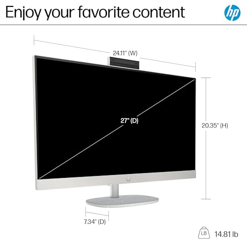 HP 27" Touchscreen All-in-One Desktop - Windows 11 Pro PC for Business & Home, 27 inch FHD Anti-Glare LED Display, Intel 12-Core Ultra 7 155U, Adjustable Height, FHD IR Camera, 64GB DDR5 | 4TB SSD - Image 3