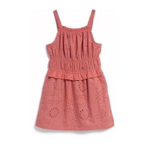 Splendid Girls Poppy Embroidered Dress, Geranium, 12
