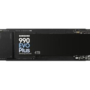 Samsung Internal SSD 990 EVO Plus, NVMe 2.0 PCIe 4.0 x 4/5.0×2, 4TB, Read Speed up to 7250MB/s, Ideal for Gaming and Office, MZ-V9S4T0BW