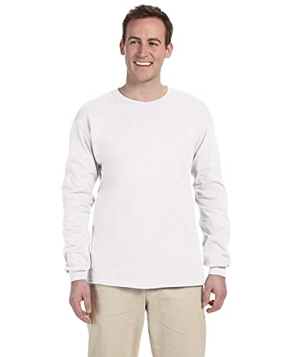 Apparel Globe Adult Ultra Cotton Long-Sleeve T-Shirt, White, 3XL (10-Pack) - Image 2