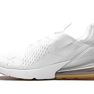 Nike Men’s Air Max 270 Running Dc1702 Shoes, White/Gum Light Brown/White, 8