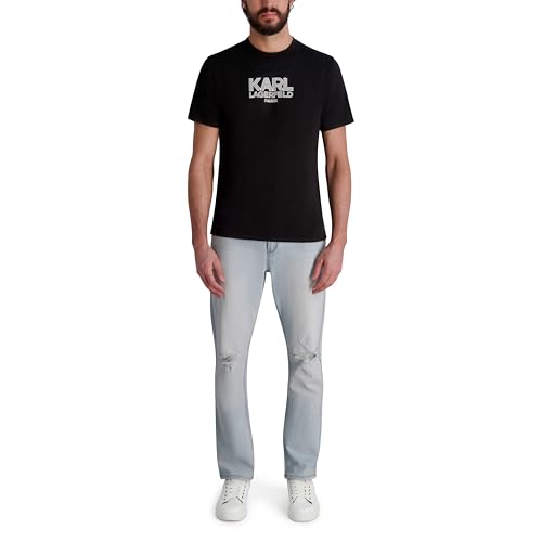 KARL LAGERFELD Paris Men's Sportswear T-Shirt, Black, X-Large - Image 2