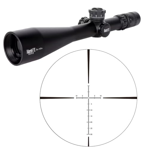 March Scopes FX-Tactical 5-40x56 Gen II Black Rifle Scope w/FMA-2 Reticle - FFP Tactical Riflescope with 1/8 MOA Click Adjustments, Lockable Turrets, & Fast Focus Eyepiece (D40V56FMA8-G2-FMA-2) - Image 2