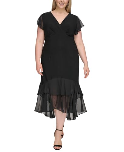 Tommy Hilfiger Women's Dress,Black,18W