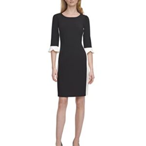DKNY Women’s Dress,BLK/Ivory,10