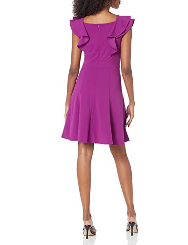 DKNY Women's Dresses Double Ruffle Sleeve, Magnolia,10 - Image 2
