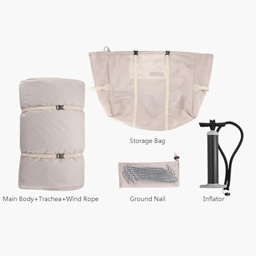 Large Inflatable Glamping Tent Oxford Camping Tent Outdoor Blow Up Tent Rain and Sun Protection, Easy to Set Up and Comfortable to Use - Image 6