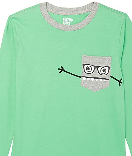 Amazon Essentials Boys' Long-Sleeve T-Shirts, Pack of 5, Monsters/Multicolor/Stripe, Medium - Image 9