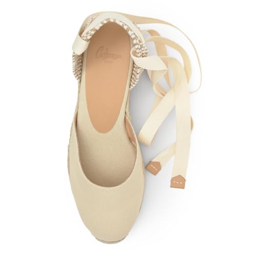 Castañer Girls Espadrilles Sneaker, Ivory, 5 Big Kid - Image 5