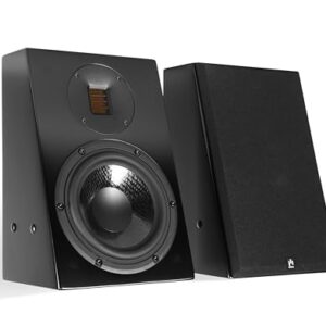 Aperion Audio Theatrus TC65 2-Way 6.5″ Height/Surround Speaker Pair for Dolby Atmos Home Theater Surround Sound System（Stealth Black）