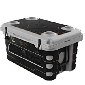 Wet Sounds Stealth SHIVR-55-GRY Gray High Output Audio Cooler Speaker System + Full Gator Step Kit – Black Over Whiskey