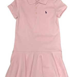 POLO RALPH LAUREN Girls Short Sleeve Mesh Kids Dress Pink (4/4T)