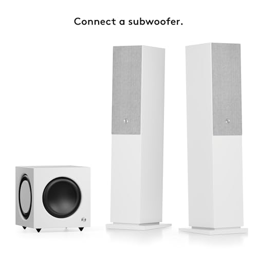 Audio Pro A48 Speakers - Wireless, Premium HiFi Sound, Wireless Surround Sound System for TV, MultiRoom, WiFi - Home Theater, White - Image 8