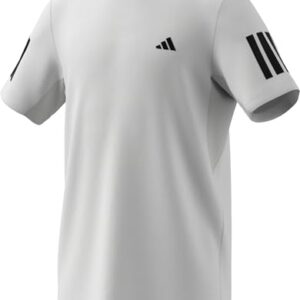 Adidas Boys Club 3-Stripes Tennis T-Shirt, White, Large