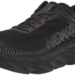 HOKA ONE ONE Bondi 7 Wide Mens Shoes Size 9, Color: Black/Black