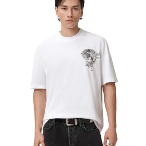 Allsaints Men’s T-Shirts Mysteries Ss Crew Optic White M