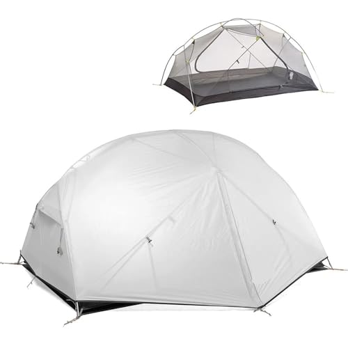 Compatible for 2 Person Tent, Ultralight Double Layer Waterproof 3 Season Camping Tent(2P UL-15D-Brown) - Image 2