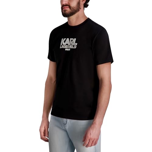 KARL LAGERFELD Paris Men's Sportswear T-Shirt, Black, X-Large - Image 3