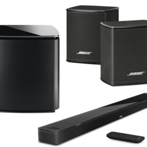 Bose Home Theater System Smart Ultra Dolby Atmos Soundbar, Bass Module 700 2X Wireless Surround Speaker, Black