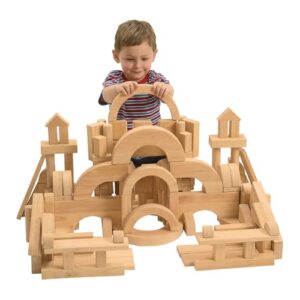 Best Value Floor Wooden Unit Blocks – Set of 162, Excellerations, Block Play, Wooden Blocks, Educational Toys for Children, STEM