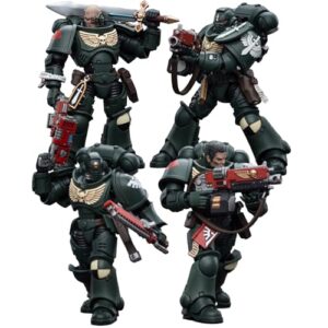 JOYTOY Warhammer 40K 1/18 Action Figures Dark Angels Intercessors 4PCS Collectible Model Kids 15+ and Above 4.8Inch