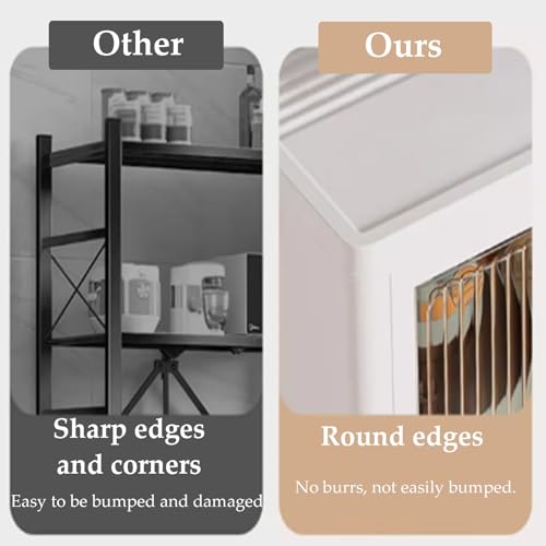 RUJHGL Plastic Storage Bins with Lids Floor Standing Storage Bins with Doors and Wheels Storage Bins Stackable White Nordic Style - Image 4