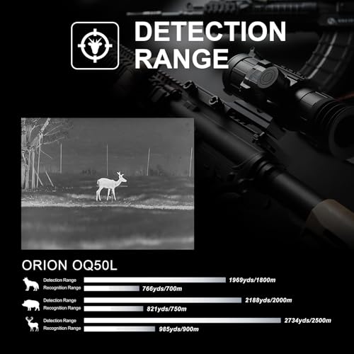 KINGNIGHT Orion OQ50L 640x512 12um 50mm Thermal Imaging Rifle Scope with Built-in Laser Rangefinder and Ballistic Calculator, High Sensitivity IR Vision, Waterproof & Durable Design - Image 4