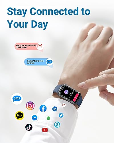 Amzhero Health Fitness Tracker with 24/7 Heart Rate, Blood Oxygen, Blood Pressure, Sleep Tracker, 5ATM Waterproof Activity Trackers with Step Tracker, Pedometer (S & L Bands Included) - Image 6