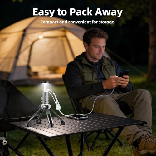 NJZ Telescopic Camping Light — Simple & Reliable Lighting for Everyday Use, Adjustable Height, 3 Brightness Levels, Portable Light for Camping, Home, and Outdoor Evenings - Image 9