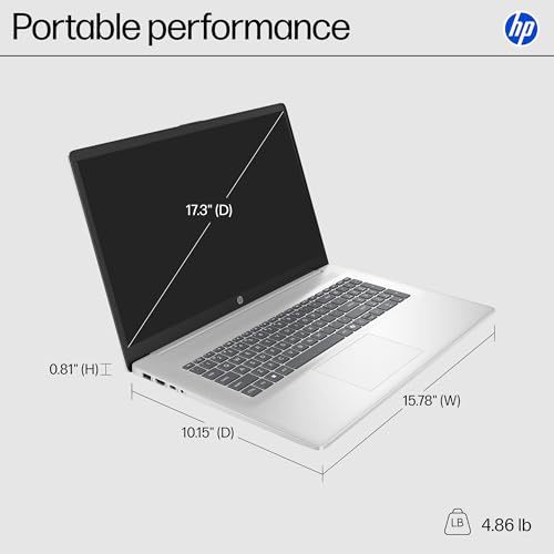 HP 17.3” Touchscreen Business Laptop & Student Computer, 32GB RAM 1TB SSD, 12-Cores Intel Ultra 7, Windows 11, Backlit Keyboard, PLUSERA Earphones, Silver - Image 8