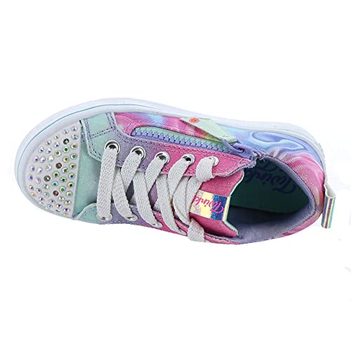 Skechers Kids Twinkle Toes Twi-Lites - Prism Swirl Sneaker, Light Blue/Multi, 13.5 - Image 2