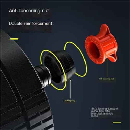 Dumbells Barbell Dumbbell Men's Fitness Home Women's Equipment Adjustable Weight Pair Of Small Piece Set Sub-bell Dumbell Set (Black 24KGA) - Image 7