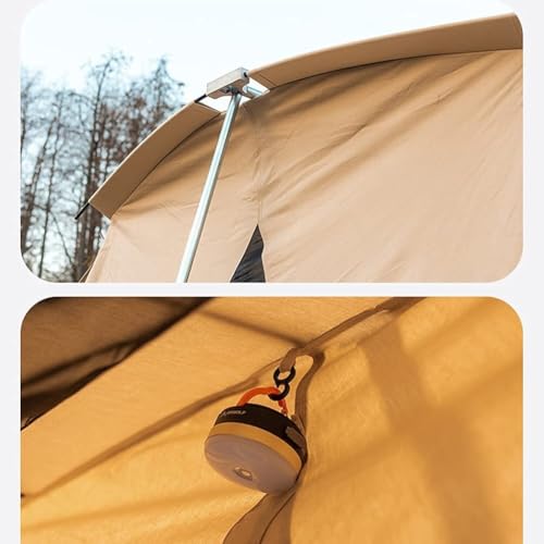 Cotton Canvas Cabin Tent Family Camping, Hiking, Picnic, and Party, Breathable, Multifunctional Design with Carrying Bag - Image 6