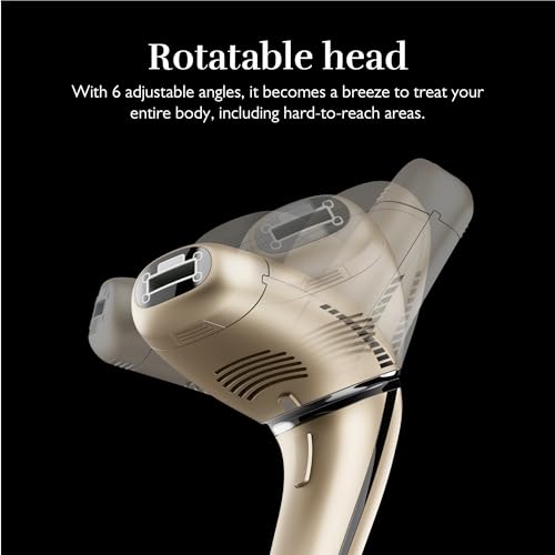 Silk'n Hair Removal Device for Women and Men, Silk'n 7 Professional IPL with Rotating Head, Painless Salon-Quality Results Starting in 3 Weeks, Face and Body with 3 Smart Attachments Gold - Image 2