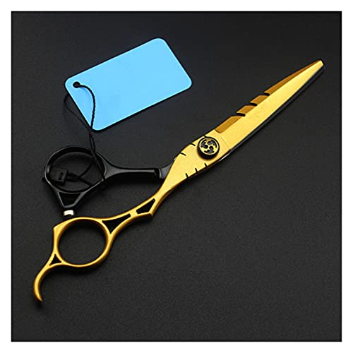 FGDIUCV Hair Clippers Shears for Hair Cutting 6 Inch Barber Scissors, Hair Salon, Flat Scissors, Blonde Hairdressing Scissors, Beauty Scissors, Thinning Scissors Hair Cutting Kit - Image 4
