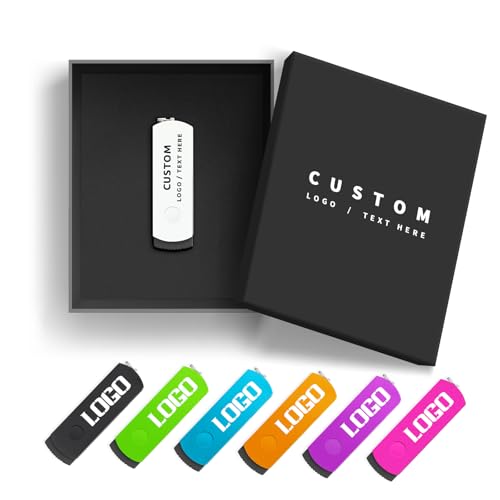 Custom USB Flash Drive, Personalized USB Thumb Drive Memory Stick, Portable Swivel USB Pen Drive High Speed U Disk for External Data Storage (128GB,100PCS) - Image 5