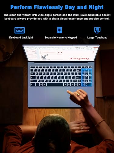 XNQ Laptop Computer,15.6-inch Gaming Laptop,16GB DDR4,512GB SSD,Core i5, Buttery-Smooth Experience,IPS FHD Display,8000mAh Battery,HDMI,Type C Port,Wifi6,Backlit Keyboard,Win 11 Pro - Image 4