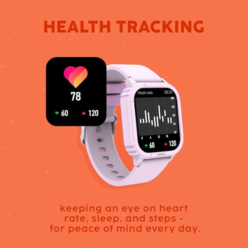 Cubitt Jr. Smartwatch Fitness Tracker for Kids and Teens with Games, Step Counter, Sleep Monitor, Heart Rate Monitor, Calculator, Activity Tracking, 1.75" AMOLED Touchscreen, Waterproof – Dusty Lilac - Image 7